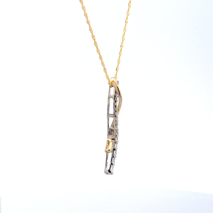 14KTT Diamond Pendant