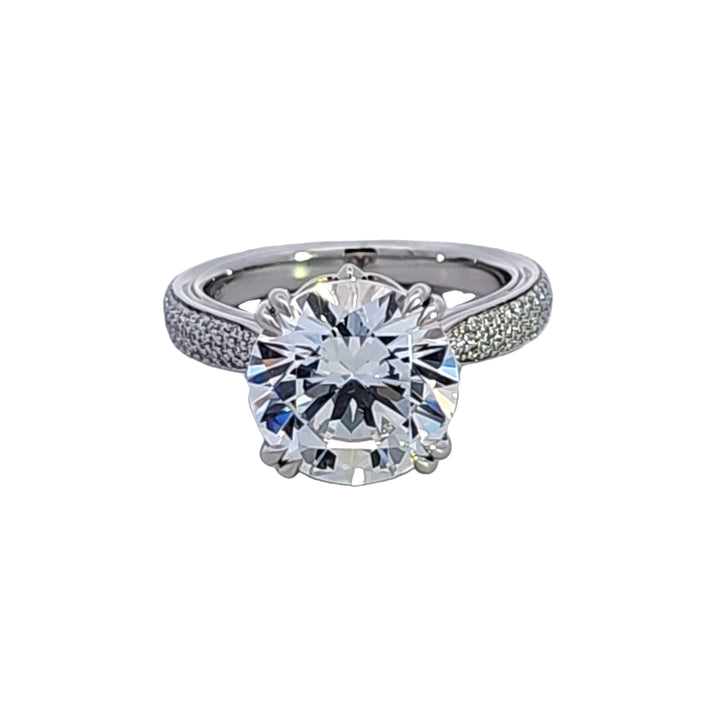 Platinum Diamond Semi Mount Engagement Ring