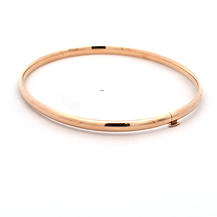 14KY Hinged Polished Estate Bangle Bracelet