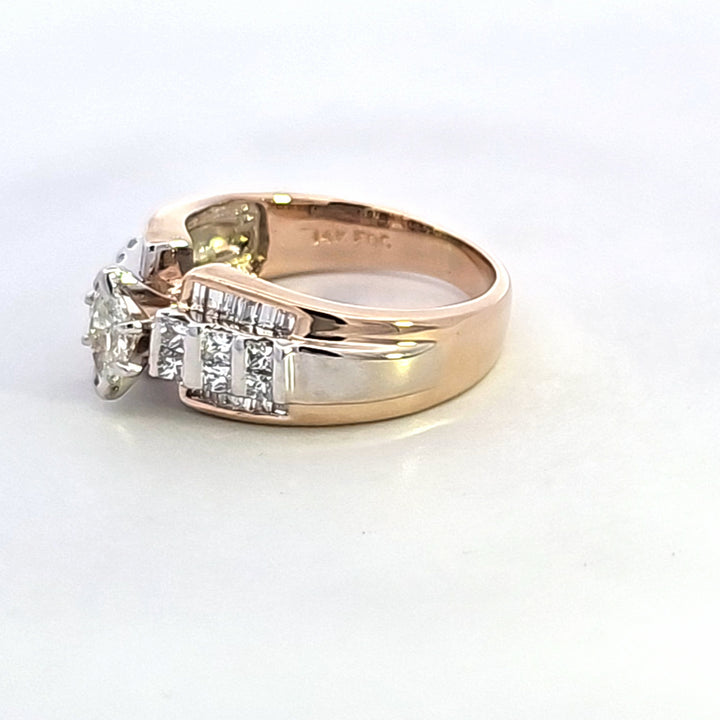 14KTT Diamond Estate Ring