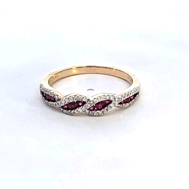 14KY Ruby and Diamond Ring