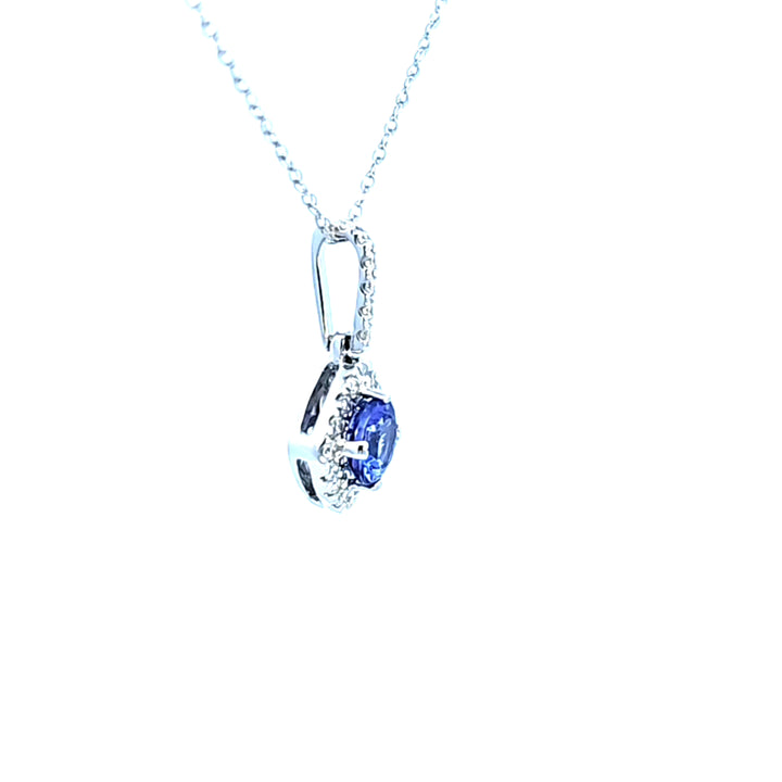 14KW Tanzanite and Diamond Pendant