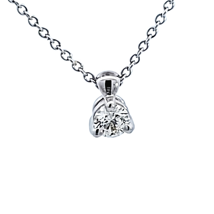 18KW "Hearts on Fire Classic 3P Solitaire" Pendant