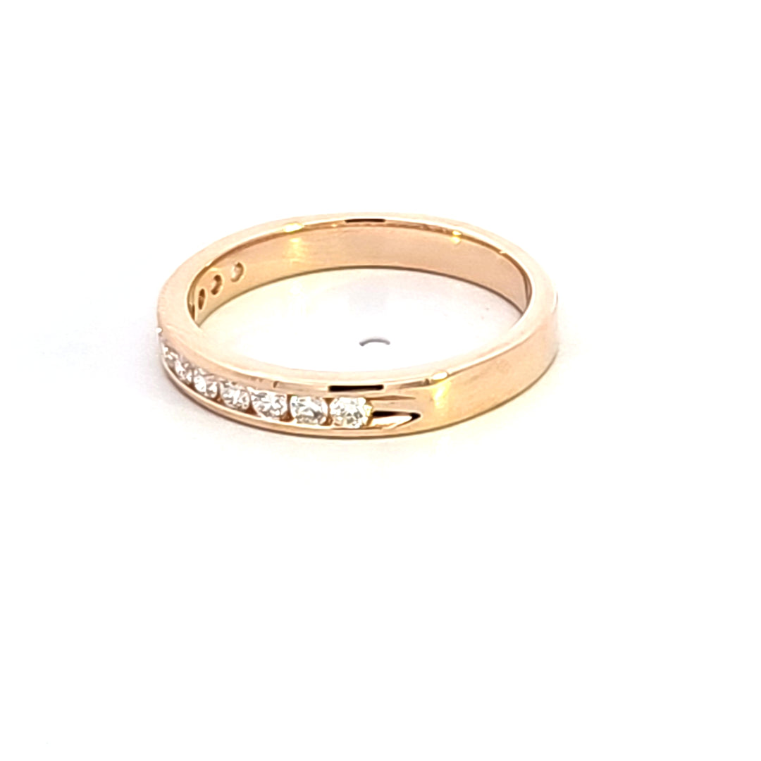 14KY Channel Set Diamond Wedding Band