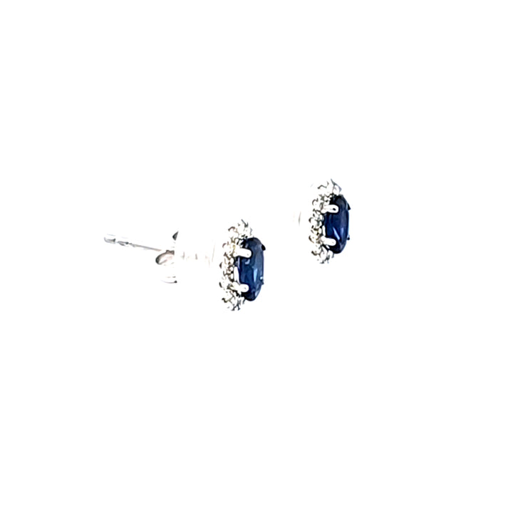 14KW Sapphire and Diamond Earrings