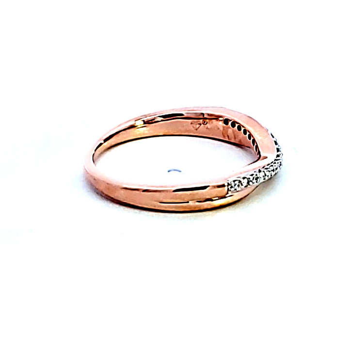 14KR Diamond Contour Wedding Band