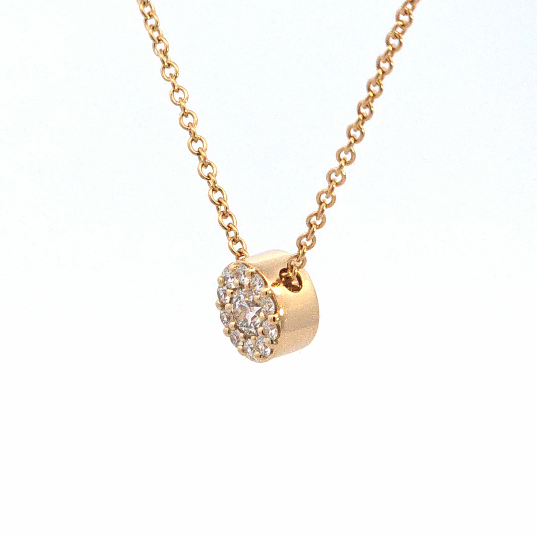18KY Hearts On Fire Diamond Fulfillment Round Pendant