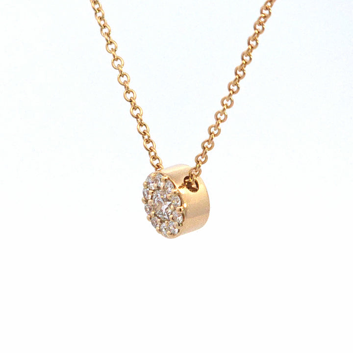 18KY Hearts On Fire Diamond Fulfillment Round Pendant