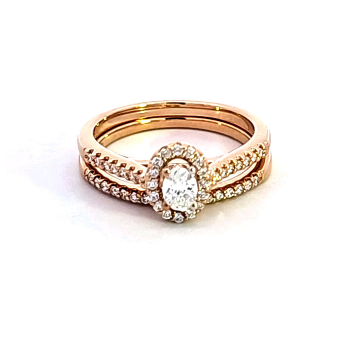 14KR Diamond Wedding Set