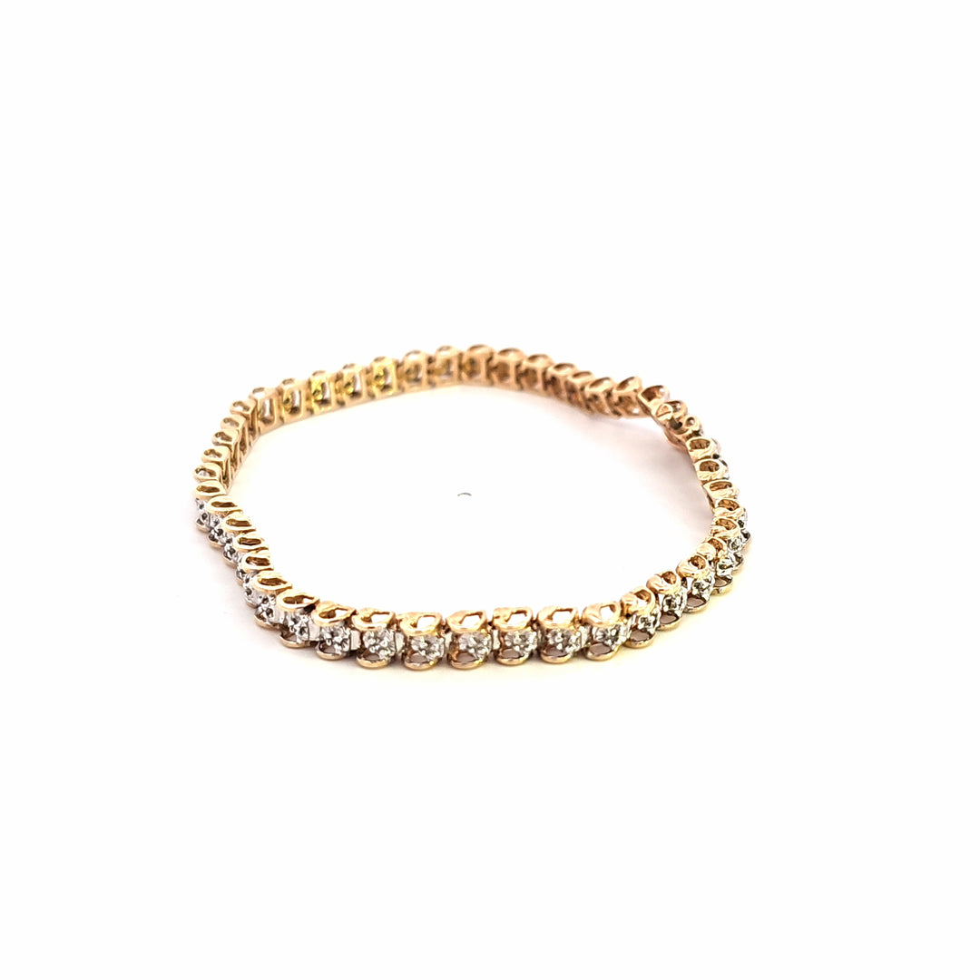 10KTT Diamond Estate Tennis Bracelet