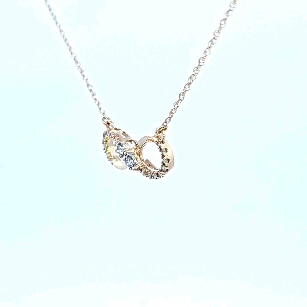 14KY Diamond Infinity Necklace
