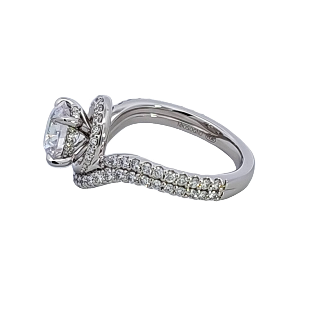 Platinum Diamond Semi Mount Engagement Ring