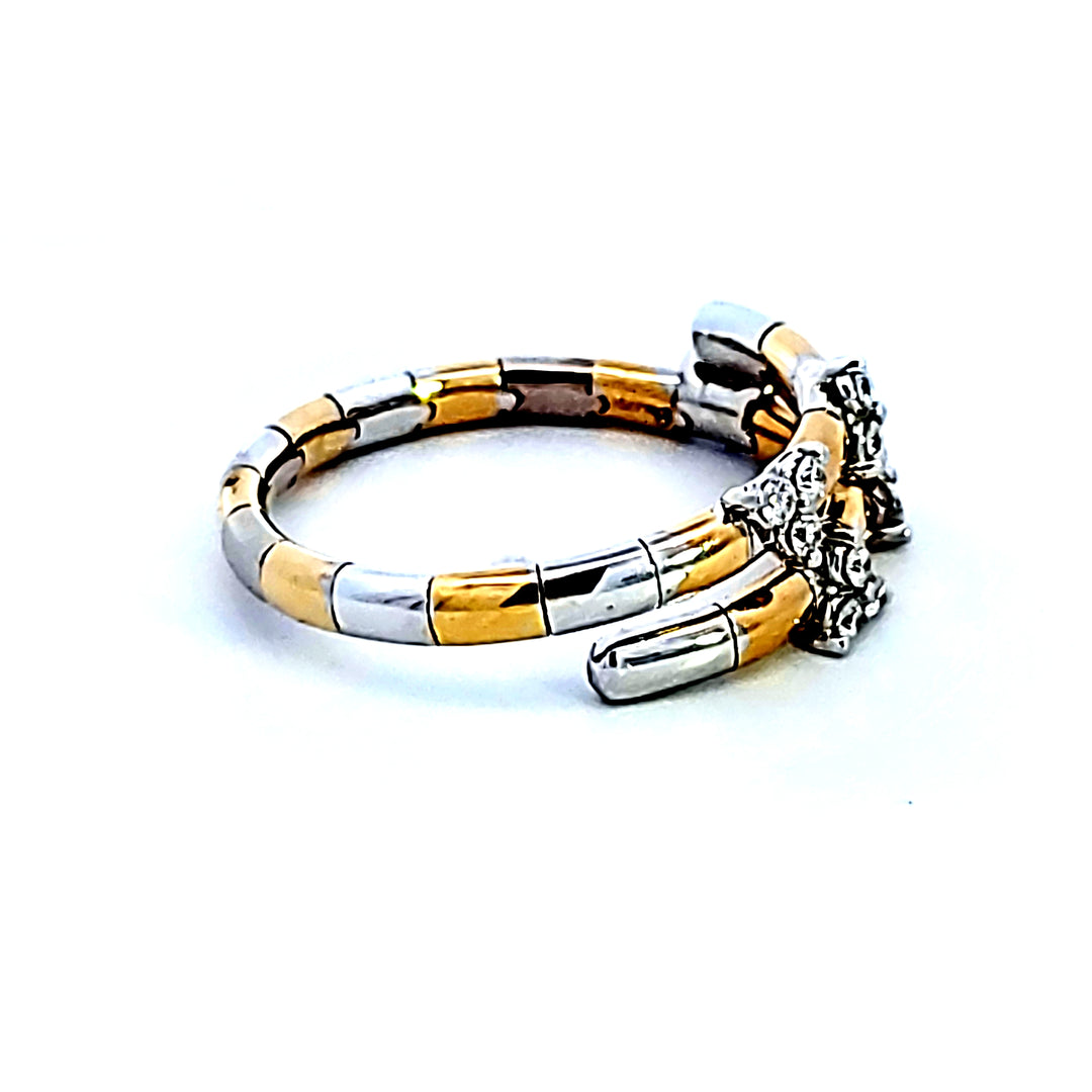 14TT Diamond Coil Fashion Ring