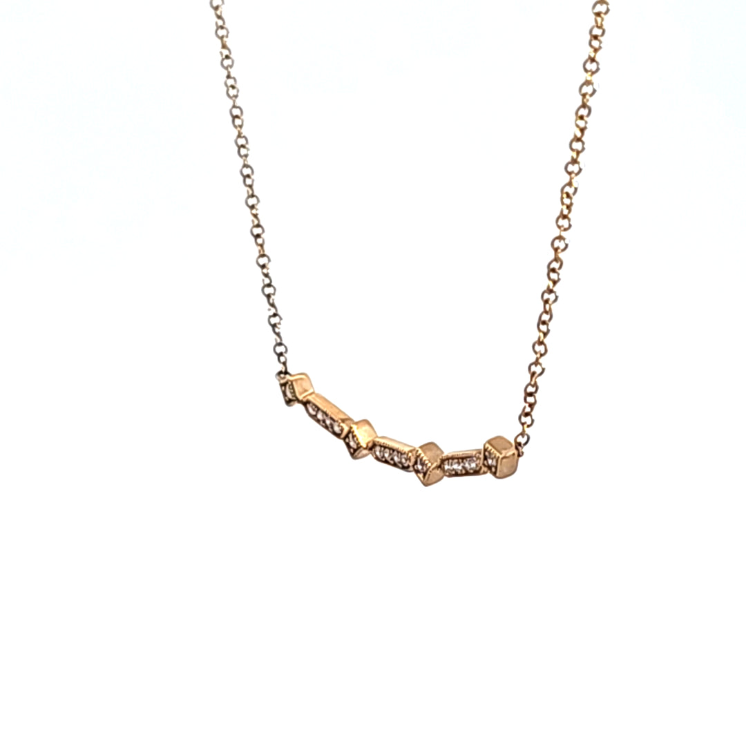 14KY Diamond Geometric Necklace