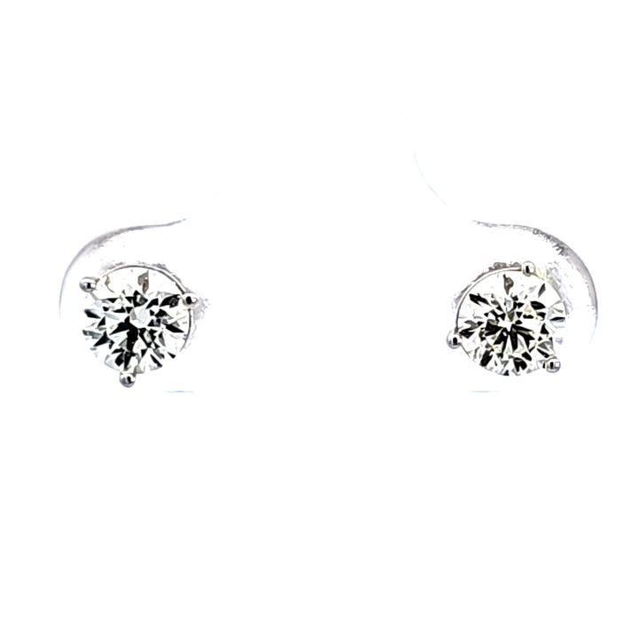 14KW 9/10 cttw Diamond Martini Stud Earrings