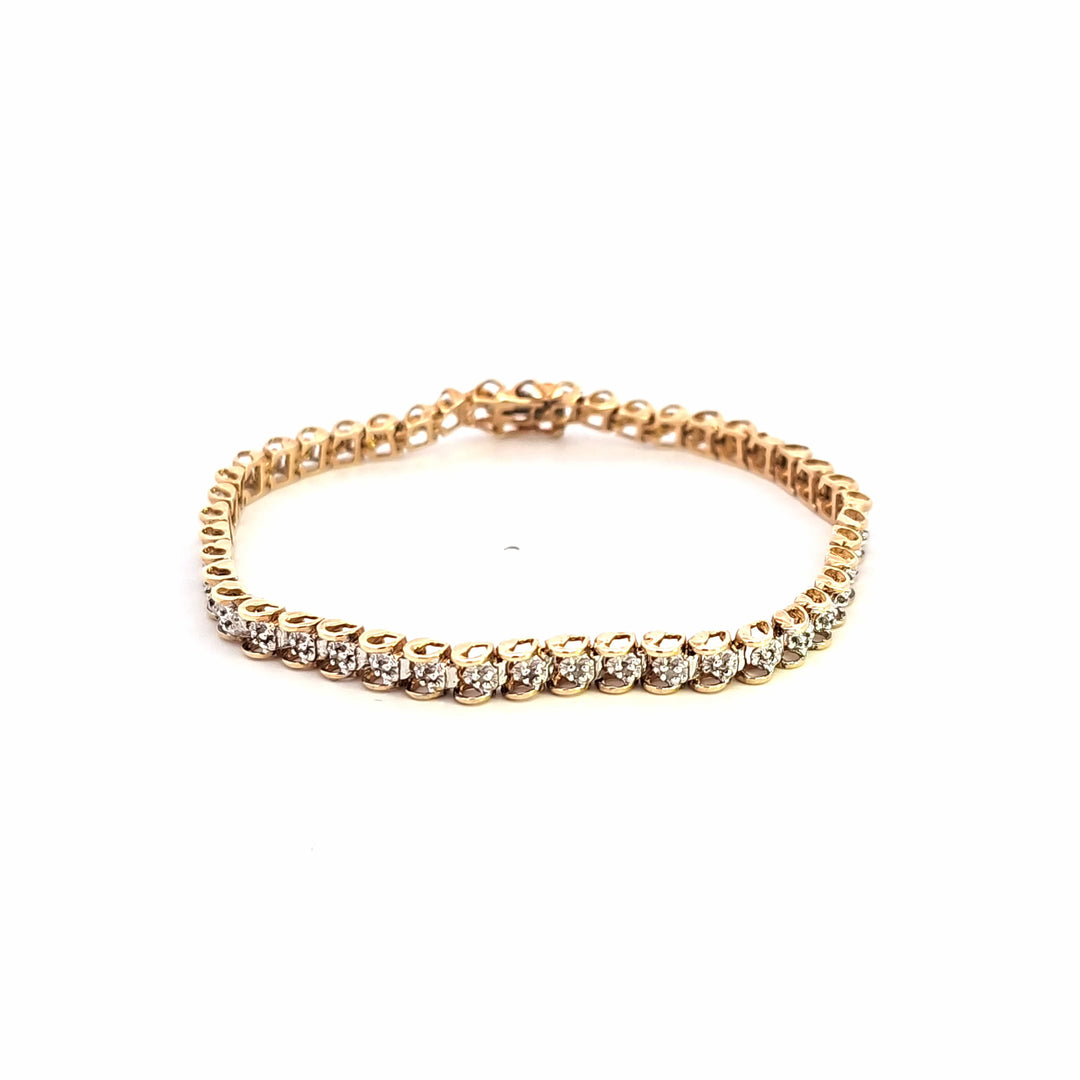 10KTT Diamond Estate Tennis Bracelet
