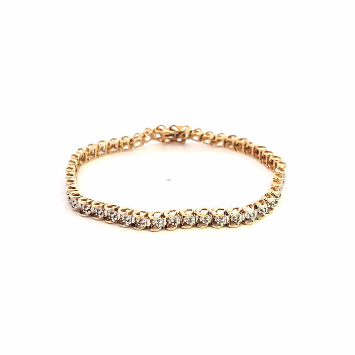 10KTT Diamond Estate Tennis Bracelet