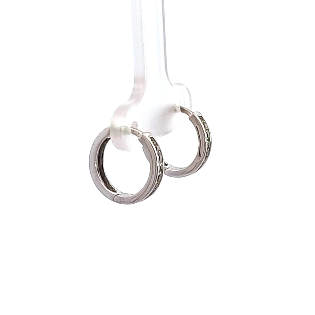 10KW Diamond Hoop Earrings