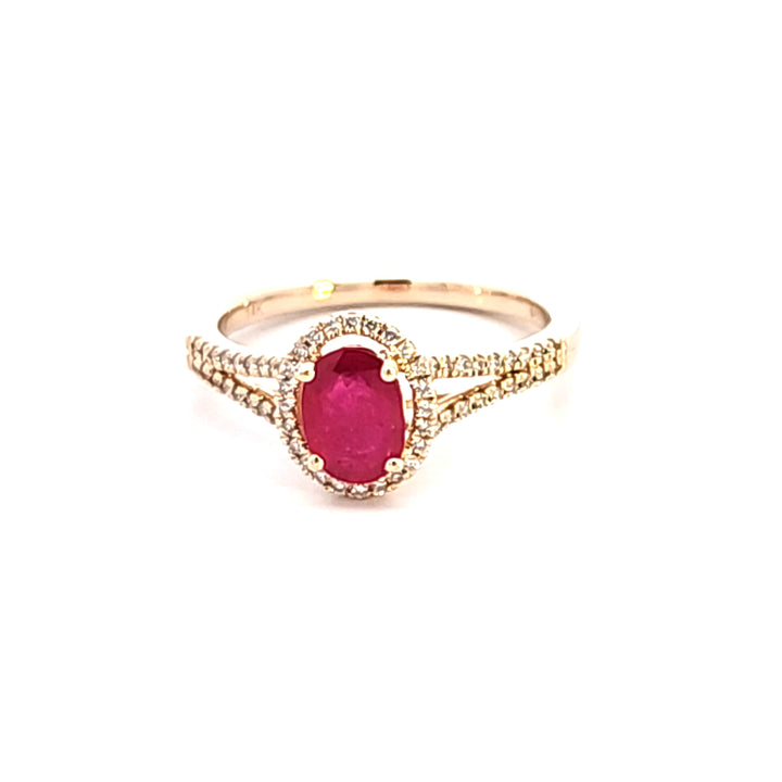 14KY Ruby and Diamond Fashion Ring