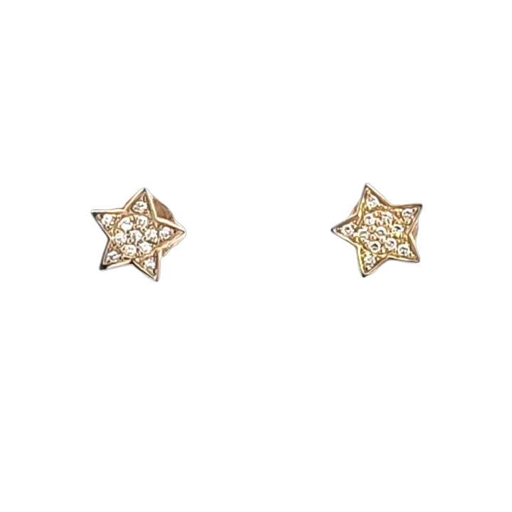 14KY Diamond Star Earrings