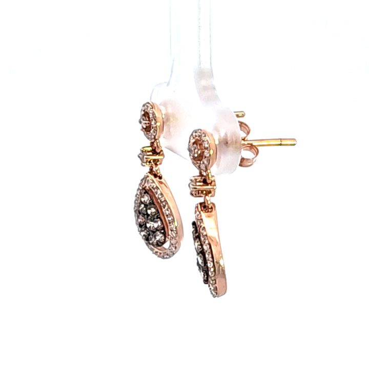 14KR Diamond Dangle Earrings