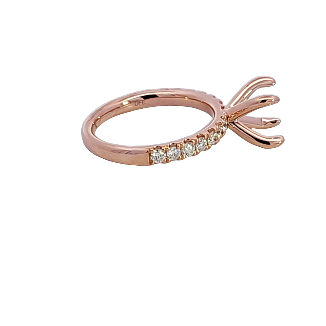 14KR Diamond Semi Mount Engagement Ring