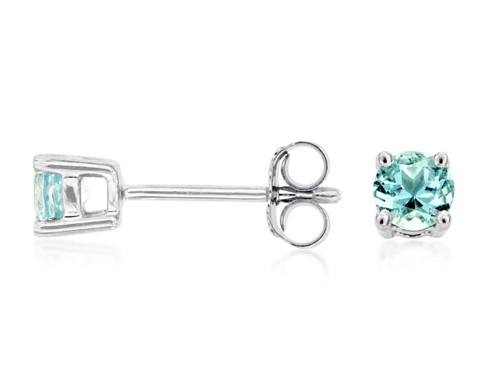 14KW Aquamarine Stud Earrings