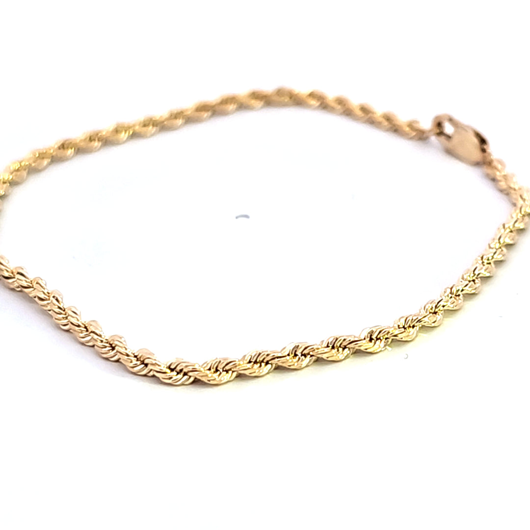 14KY 7" Rope Bracelet