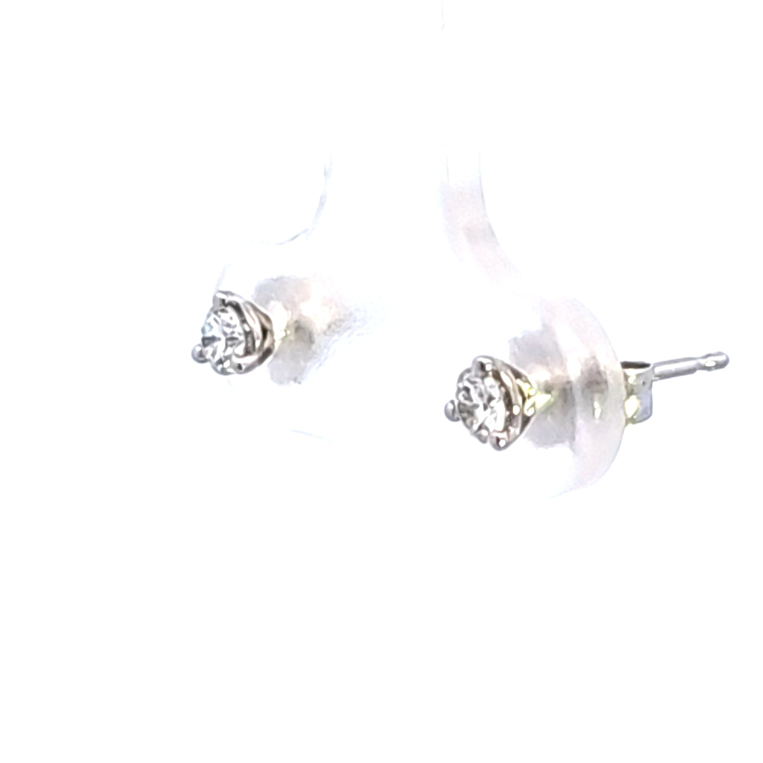 14KW 1/5 ctw Diamond Martini Stud Earrings