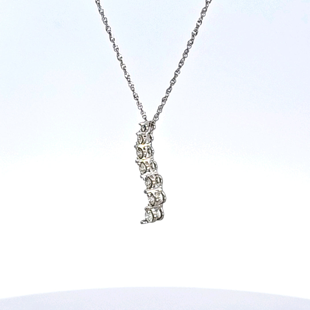 14KW Diamond Journey Pendant