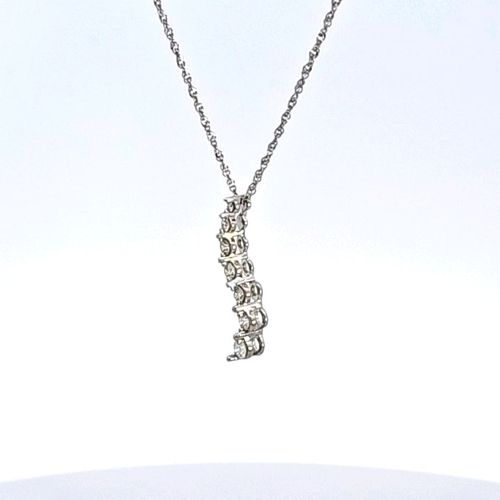 14KW Diamond Journey Pendant