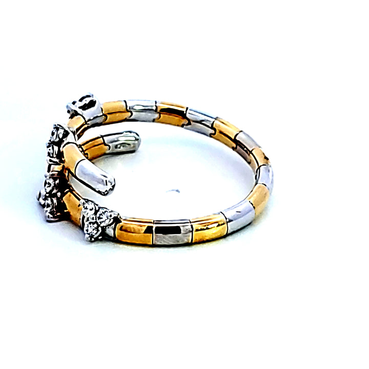 14TT Diamond Coil Fashion Ring