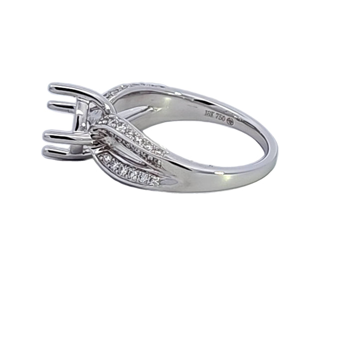 18KW Diamond Semi Mount Engagement Ring