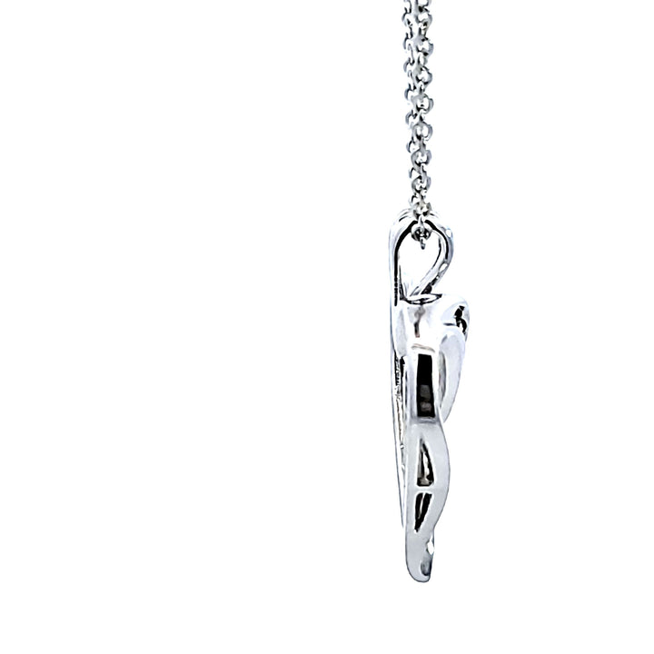 Sterling Silver Diamond Heart Pendant