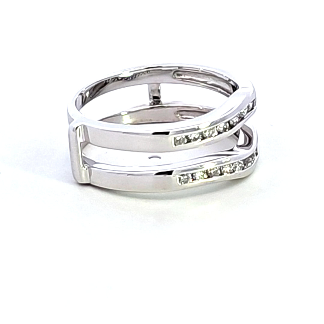 14KW Diamond Insert Style Wedding Band