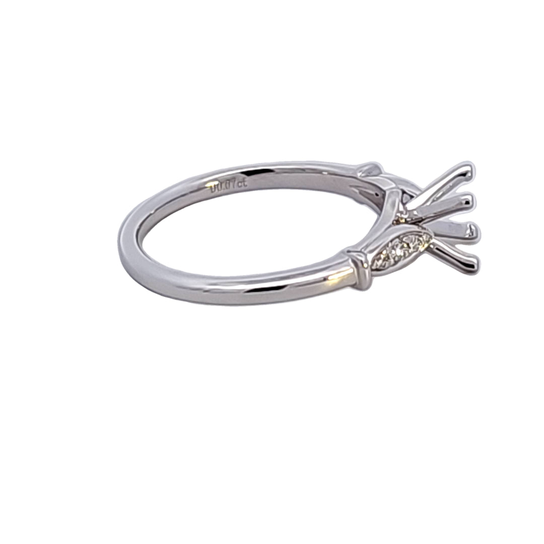 18KW Diamond Semi Mount Engagement Ring