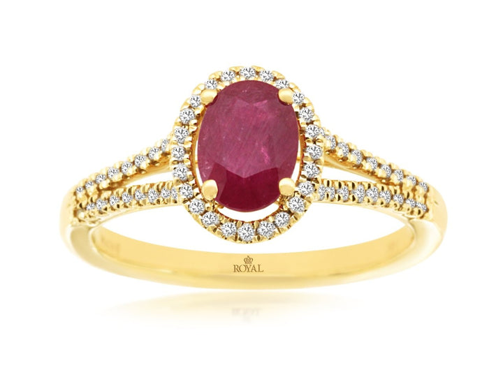 14KY Ruby and Diamond Fashion Ring