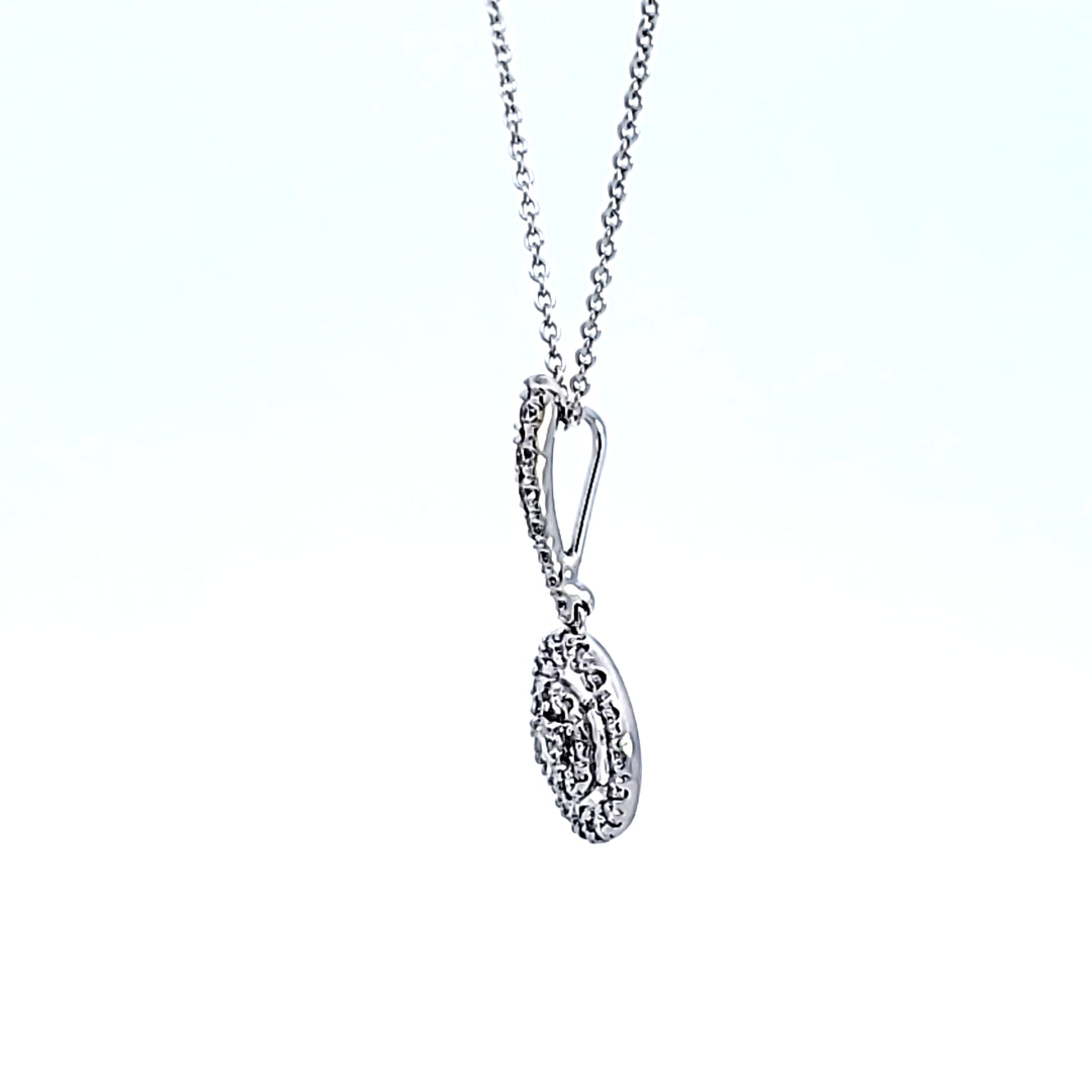18K White Gold HOF "Captivation Drop" Diamond Pendant