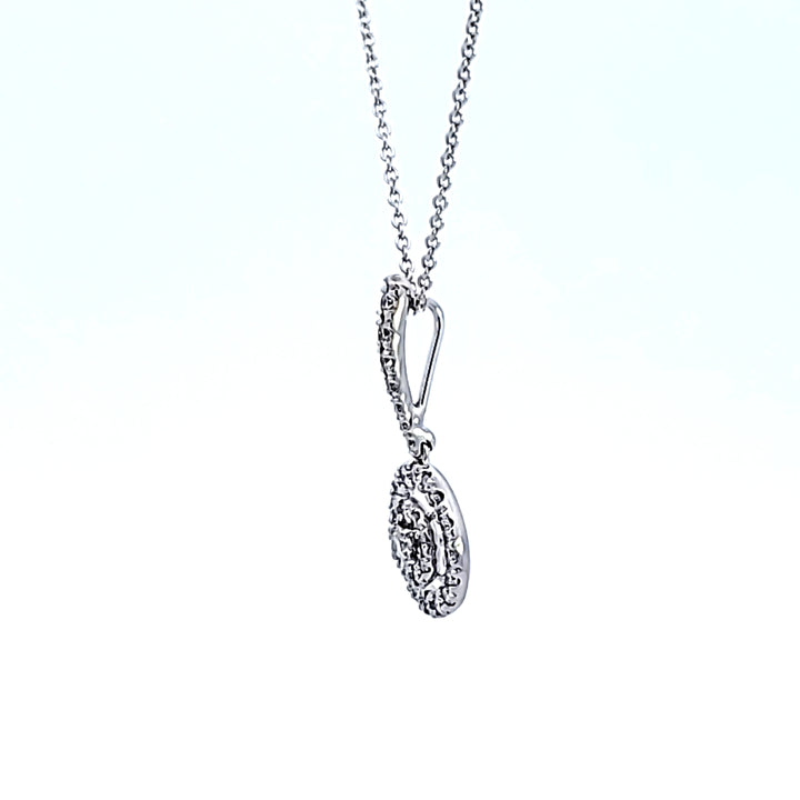 18K White Gold HOF "Captivation Drop" Diamond Pendant