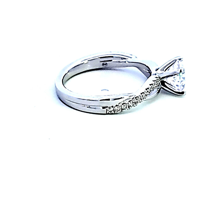 14KW Amor Diamond Semi Mount Engagement Ring