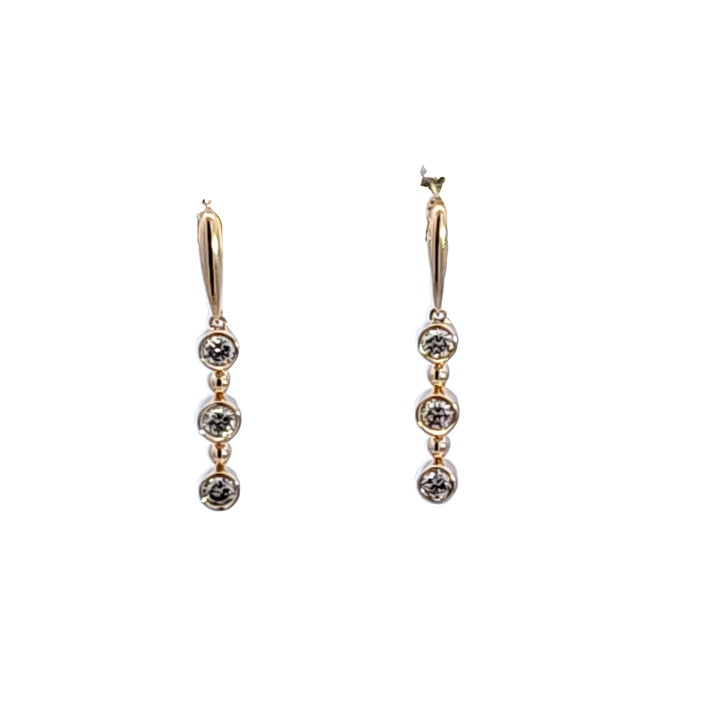 14KY Diamond Drop Earrings