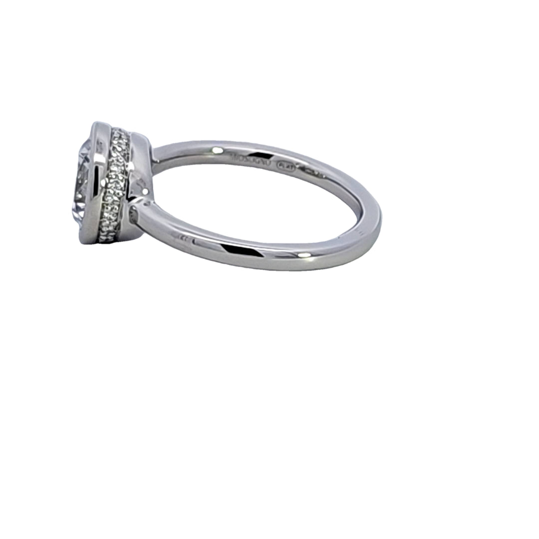 Plarinum Diamond Semi Mount Engagement Ring