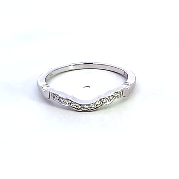 14KW Diamond Contour Wedding Band