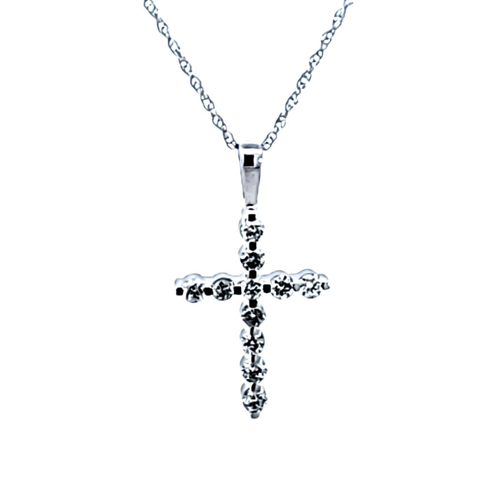 14KW Diamond Cross Pendant