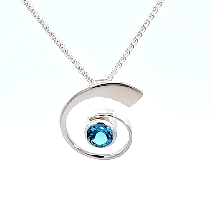 Sterling Silver Nautilus Pendant Necklace