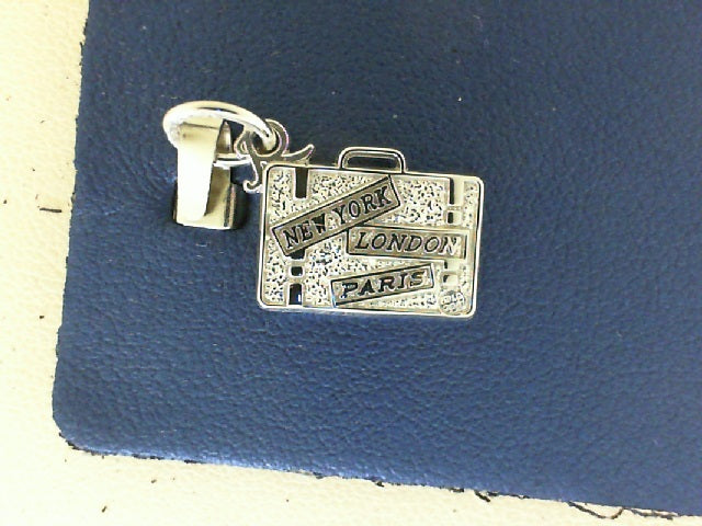 Sterling Silver Suitcase Charm