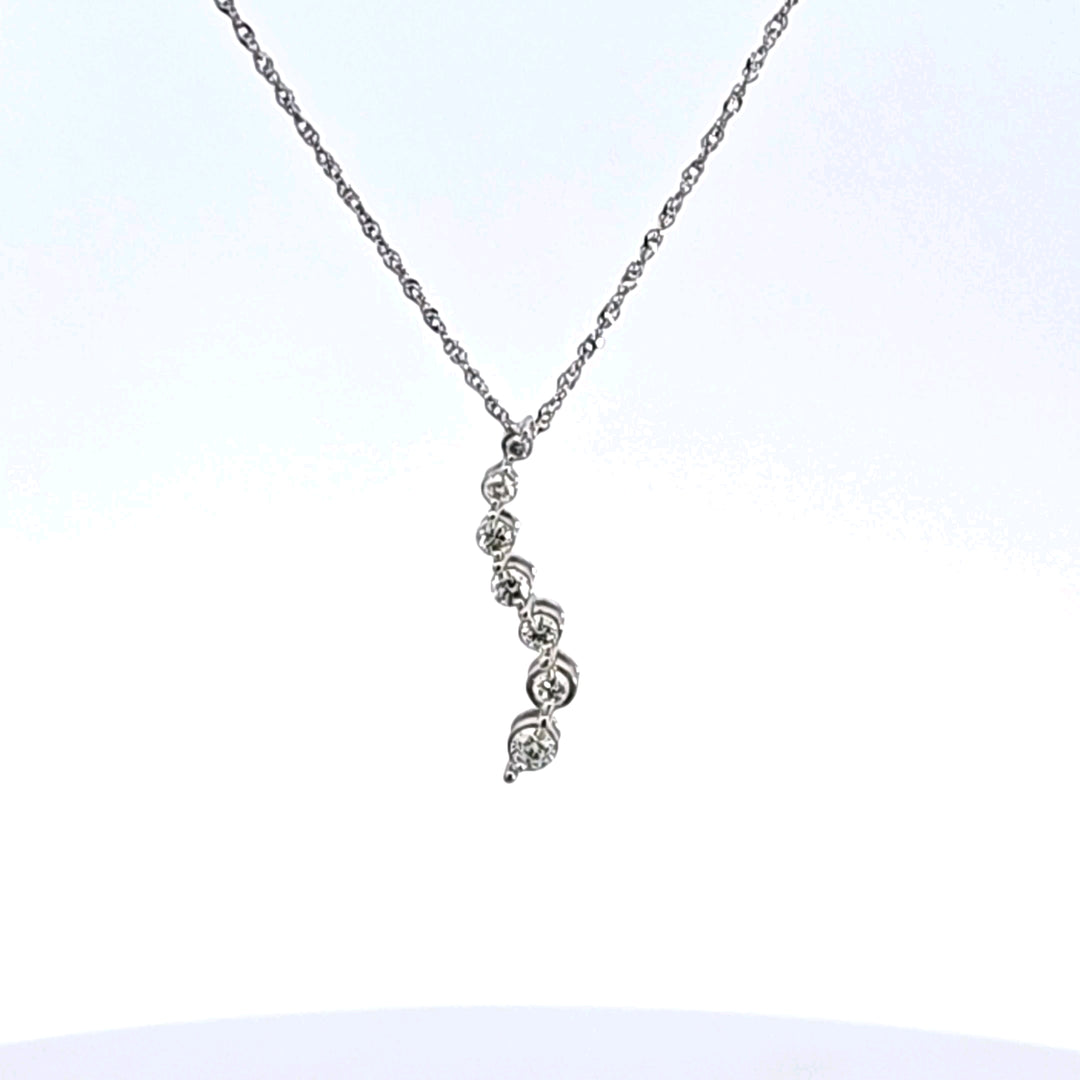 14KW Diamond Journey Pendant