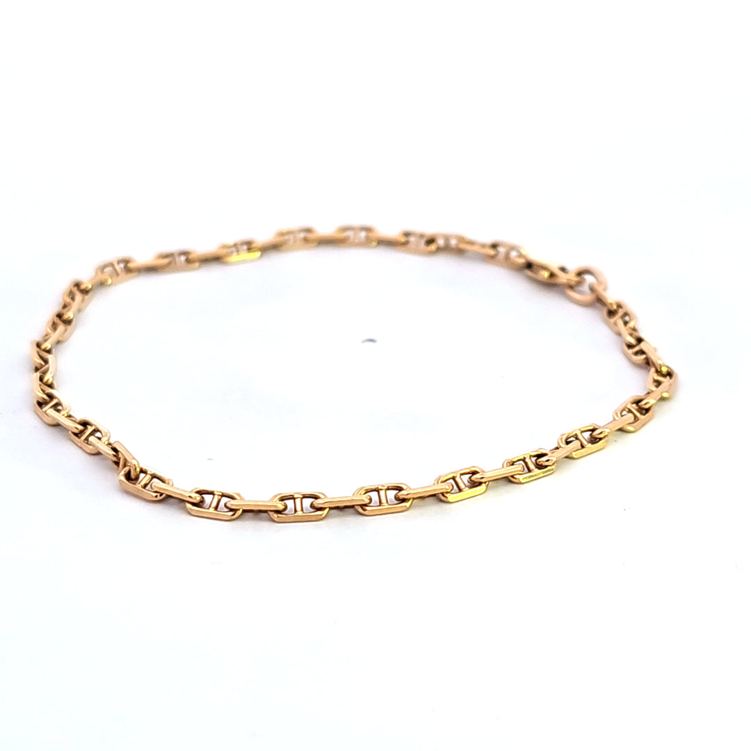 18KY Anchor Link Estate Bracelet