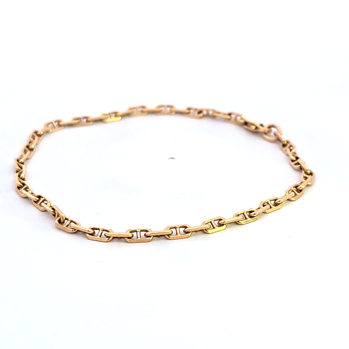 18KY Anchor Link Estate Bracelet