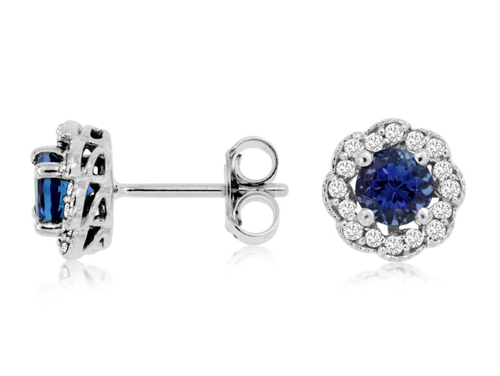 14KW Tanzanite and Diamond Earrings